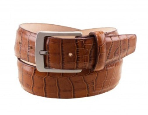 T.B. Phelps Woodside Gator Belt: Whiskey