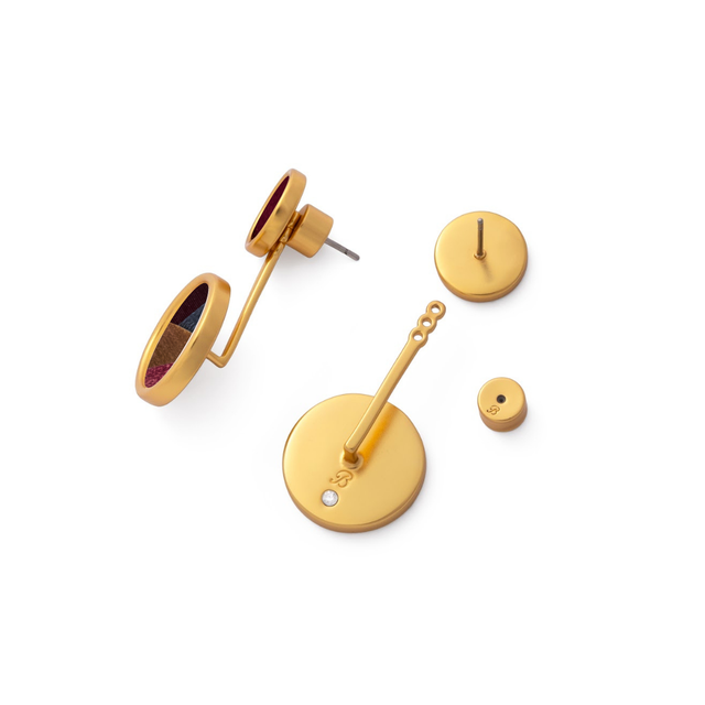 Brackish Bezel Jacket Earring: Alicia