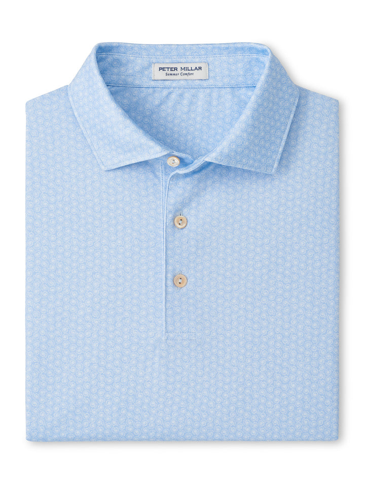 Peter Millar Nautilus Performance Jersey Polo Lake Murray Dam Towers: Stream Blue