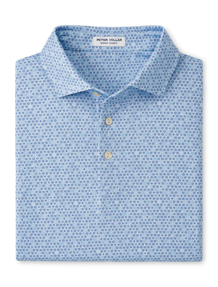 Peter Millar Ferdinand Performance Jersey Polo: Sky