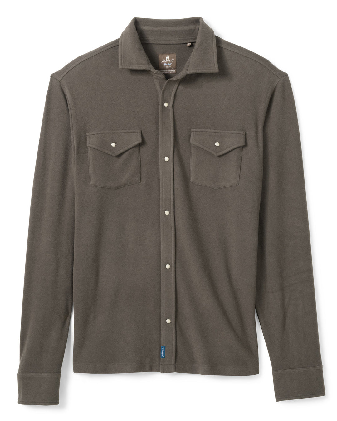 Johnnie-O York Snap Overshirt: Mocha