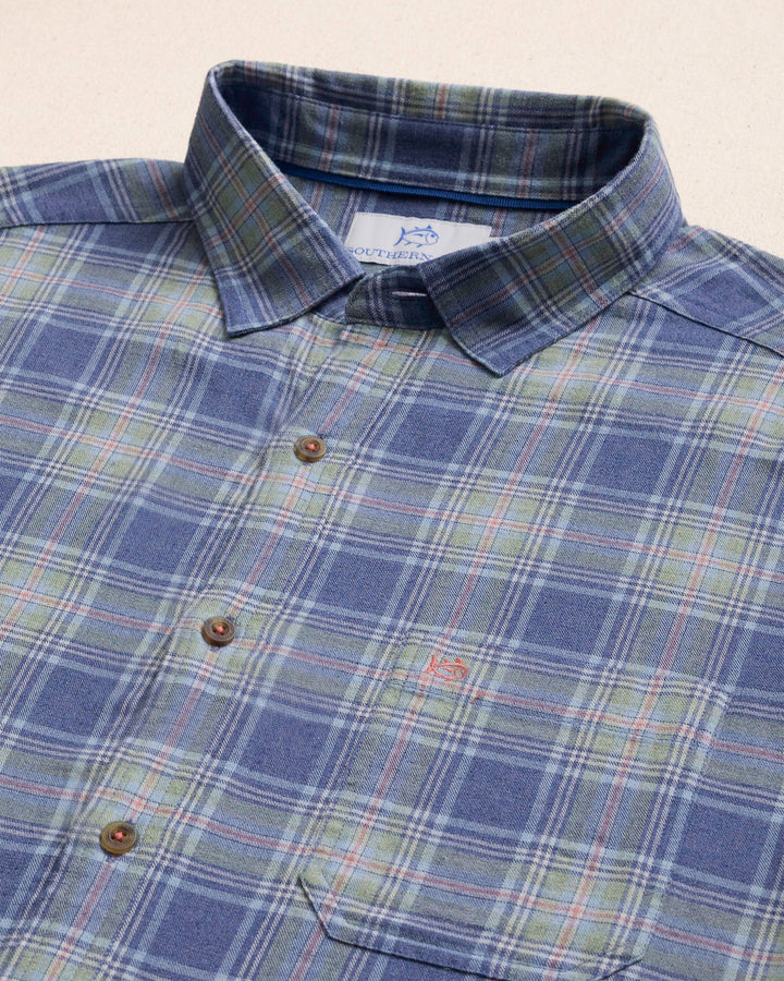 Southern Tide Ocean View Heather Sportshirt: Heather Nautical Blue