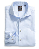 Johnnie-O Top Shelf Stretch Twill Solid Button Up Shirt: Gulf Blue
