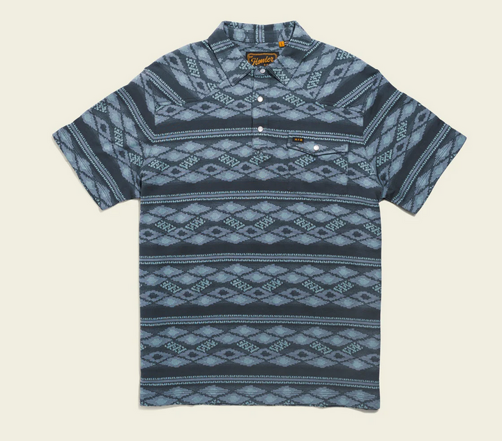 Howler Brothers Ranchero Jacquard Polo - Zango Jacquard: Blue Shimmer