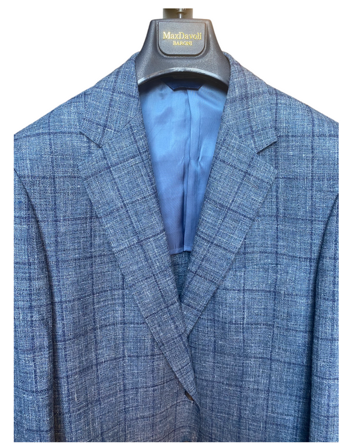 Max Davoli by MaxMan Blue Windowpane Sportcoat