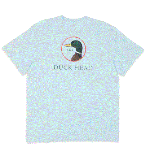 Duck Head Logo Short Sleeve T-shirt: Sky Blue