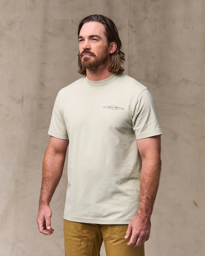 Filson Short Sleeve Diamond Graphic T-Shirt: Gray Sky