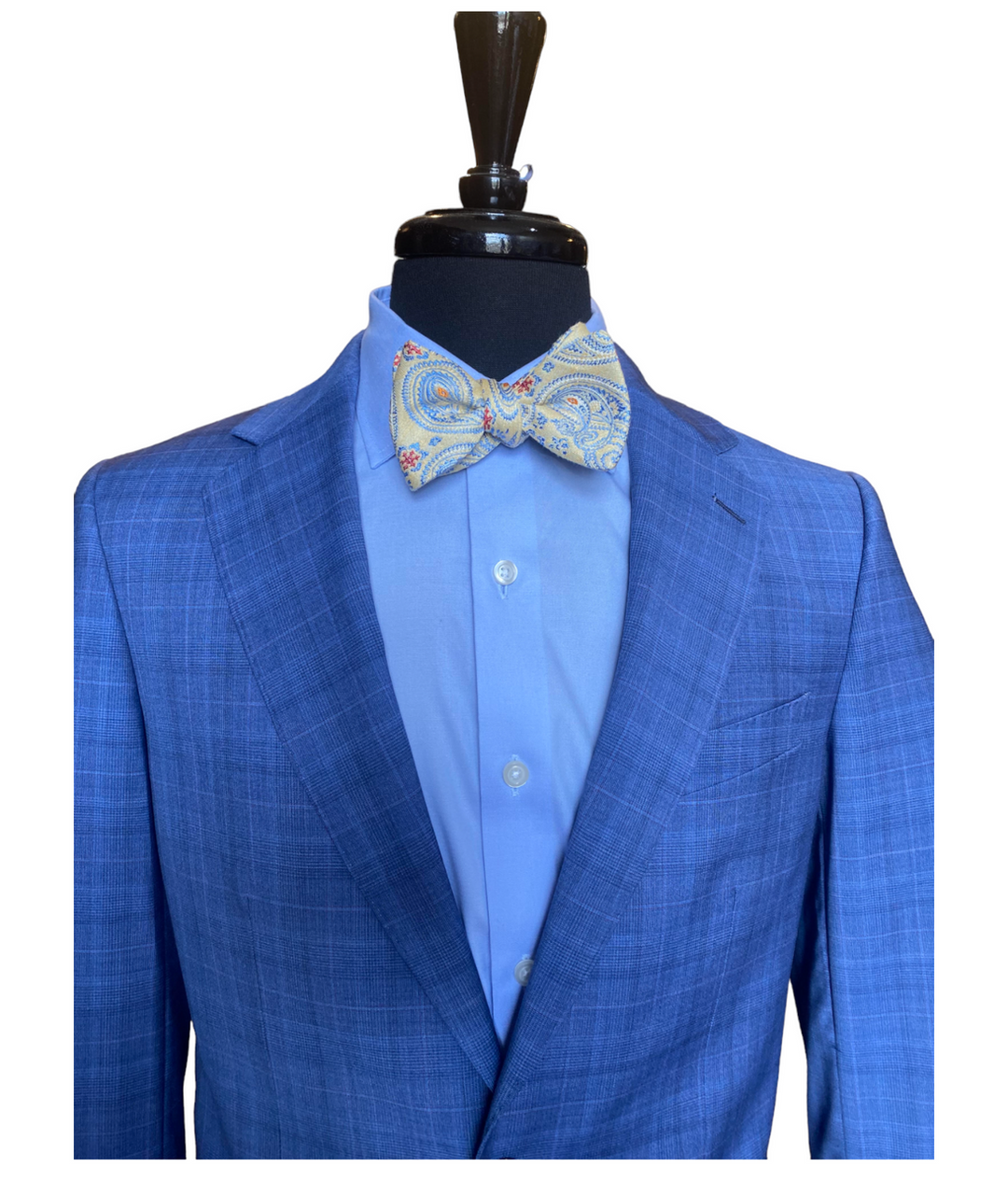 MaxDavoli by MaxMan Blue Tonal Plaid Suit