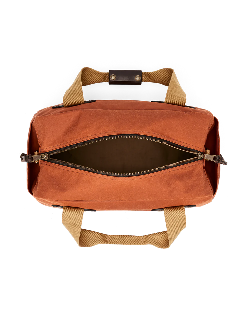 Filson Small Tin Cloth Duffle Bag: Rust