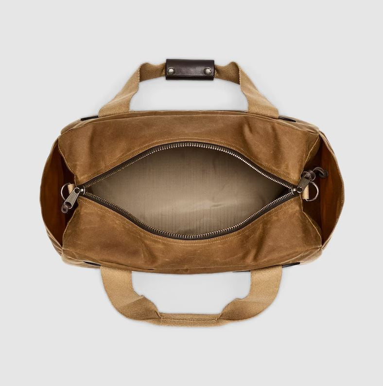 Filson Small Tin Cloth Duffle Bag: Dark Tan