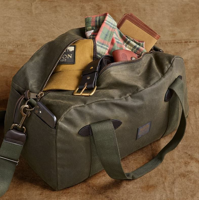 Filson Small Tin Cloth Duffle Bag: Otter Green