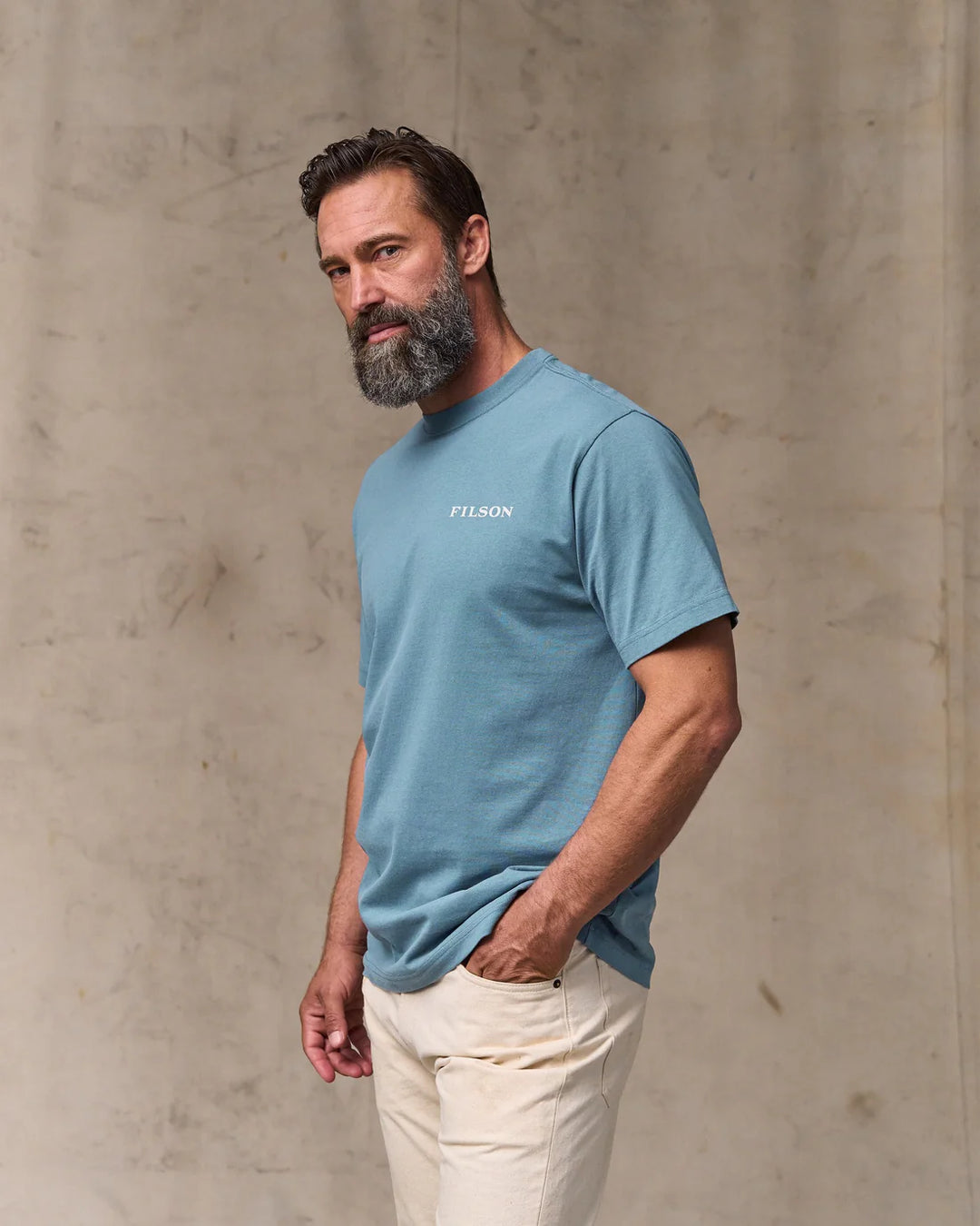 Filson Short Sleeve Scenic Graphic T-Shirt: Bluefin