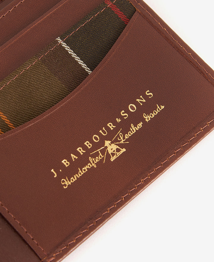 Barbour Colwell Leather Billfold Wallet: Brown/Classic
