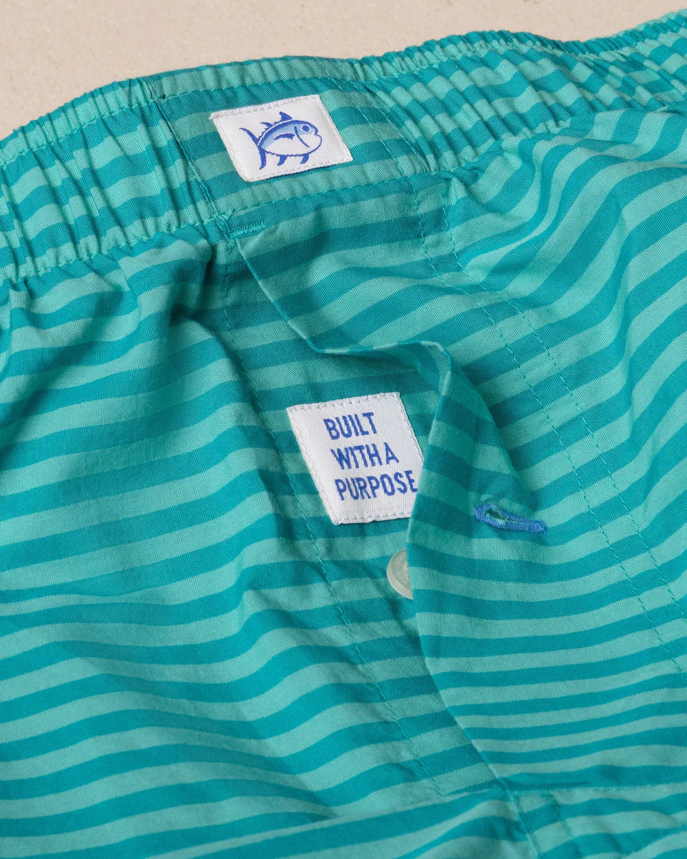 Southern Tide Aberdeen Stripe Boxer: Spruce Shade