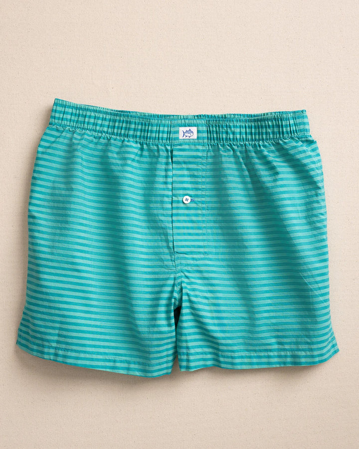 Southern Tide Aberdeen Stripe Boxer: Spruce Shade