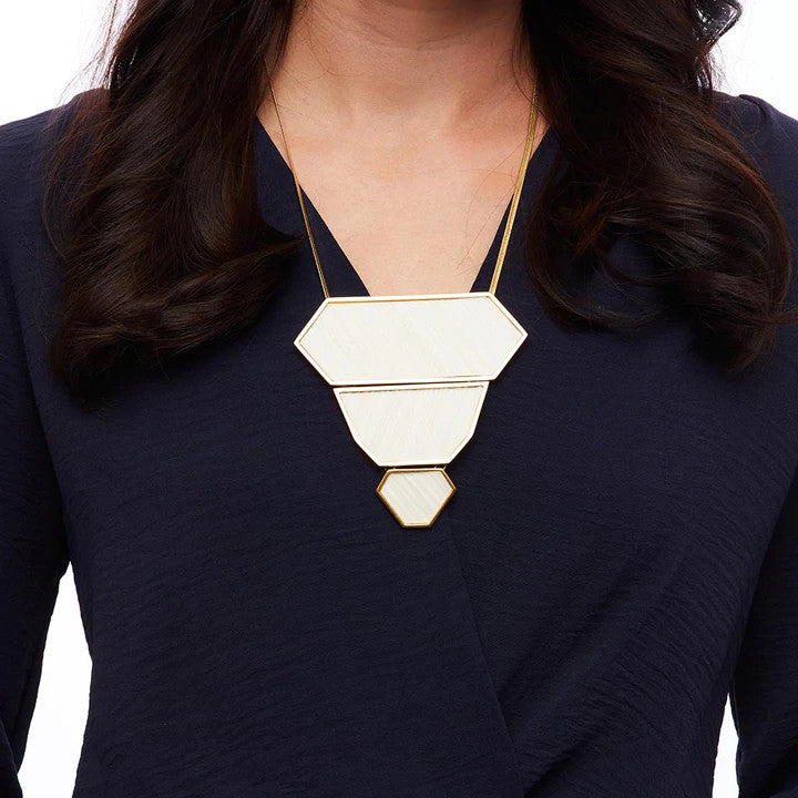 Brackish Statement Necklace: Abyad