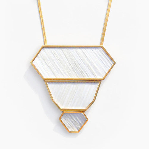 Brackish Statement Necklace: Abyad