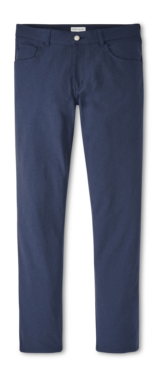 Peter Millar Brevard Performance Flannel Five-Pocket Pant: Navy