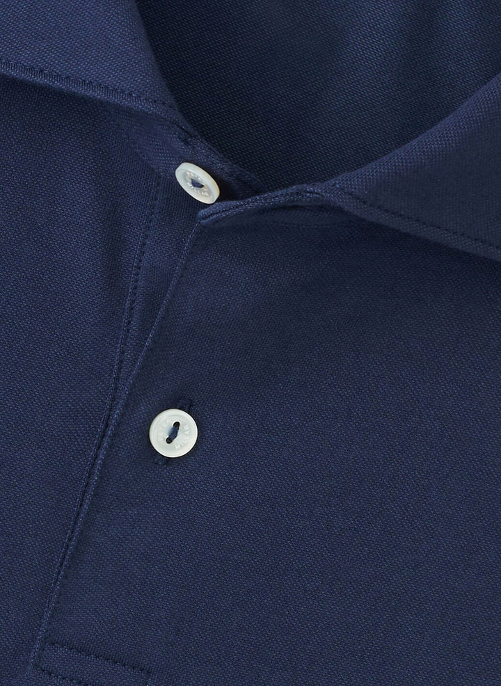 Peter Millar Crown Crafted Albatross Cotton-Blend Pique Polo: Navy