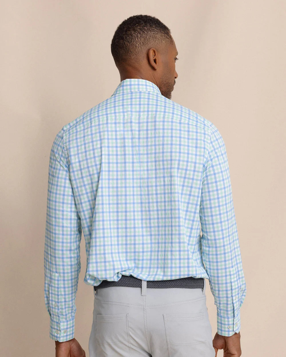 Southern Tide Albemarle Gingham brrr°® Intercoastal Sport Shirt: Boat Blue