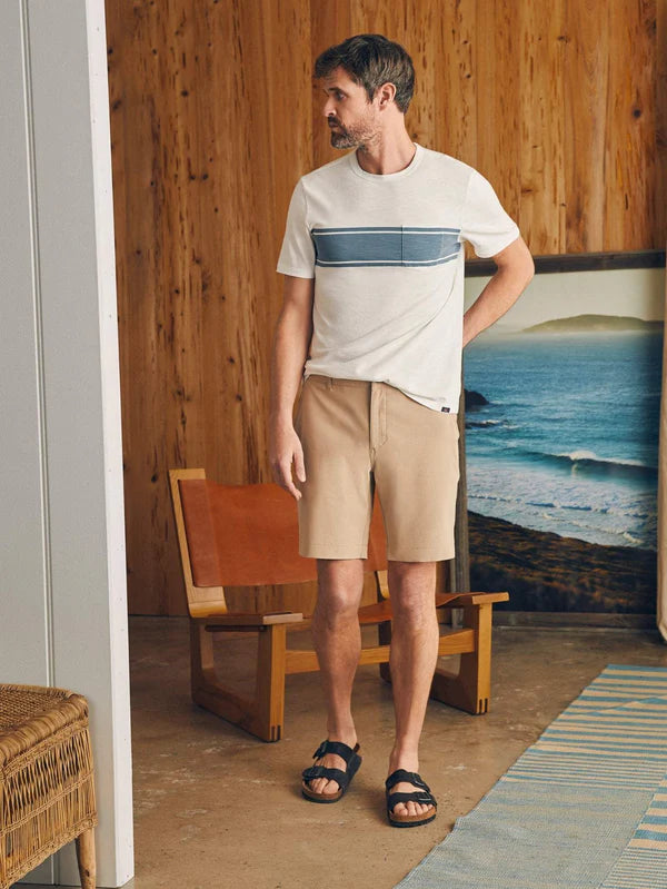 Faherty All Day Short 1.0 (9"): Khaki