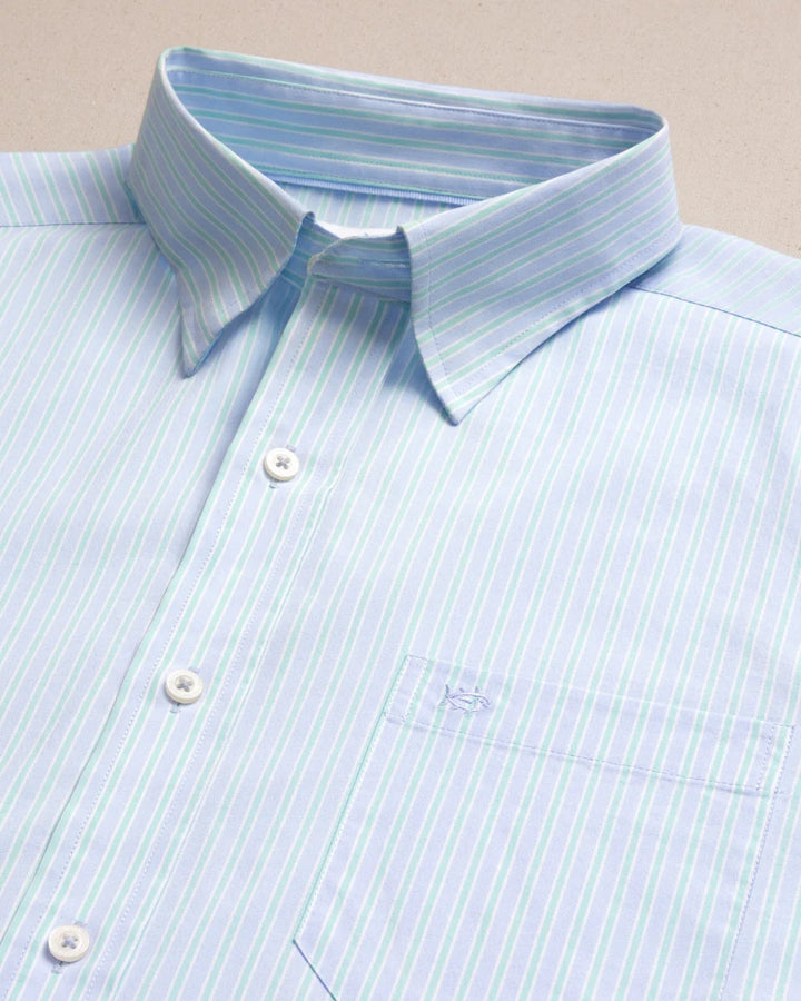 Southern Tide Charleston Amelia Island Stripe Sport Shirt: Ocean Channel