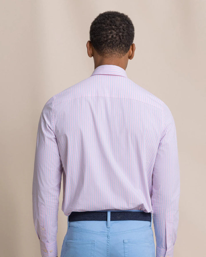 Southern Tide Charleston Amelia Island Stripe Sport Shirt: Sea Mist