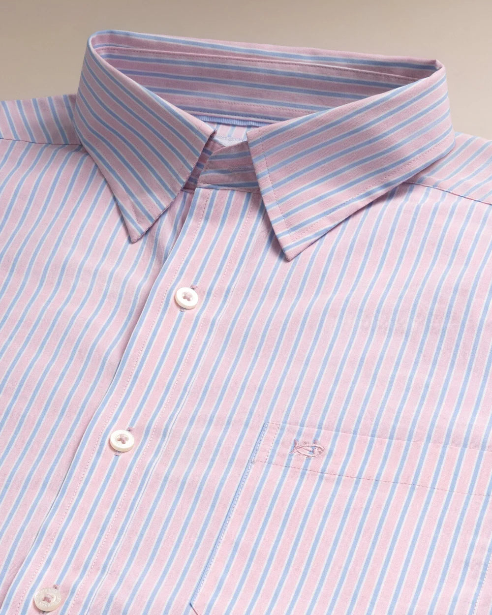 Southern Tide Charleston Amelia Island Stripe Sport Shirt: Sea Mist