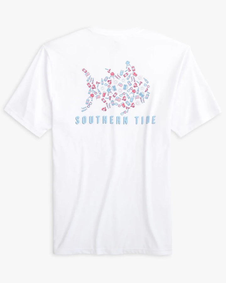 Southern Tide American Skipjack BBQ T-shirt: Classic White