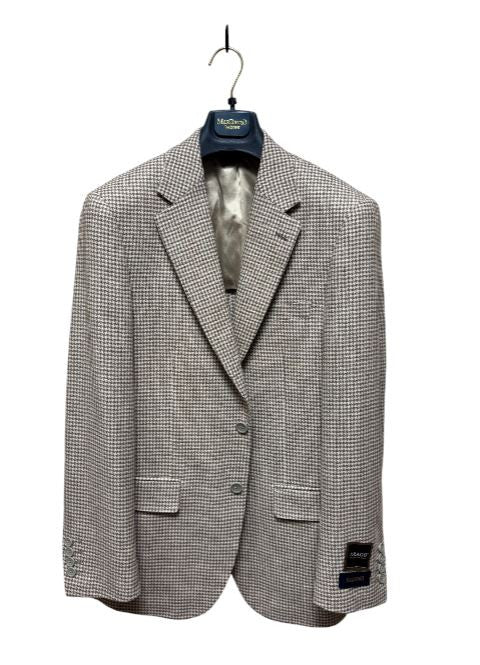 MaxDavoli by MaxMan Tan Houndstooth Soft Coat