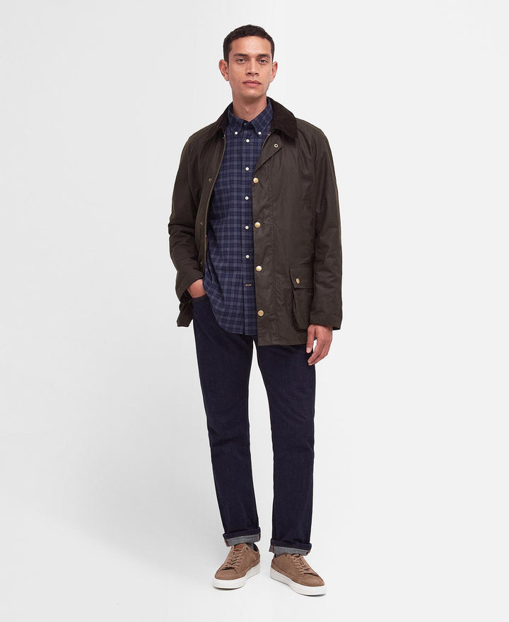 Barbour Ashby Waxed Jacket: Olive