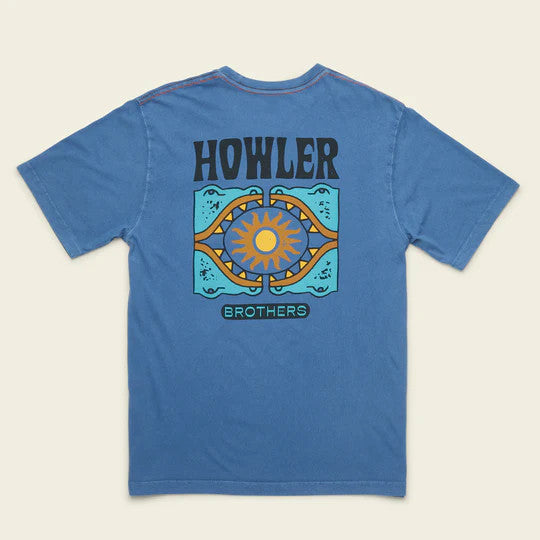 Howler Brothers Sun Drinker Cotton T-Shirt: Blue