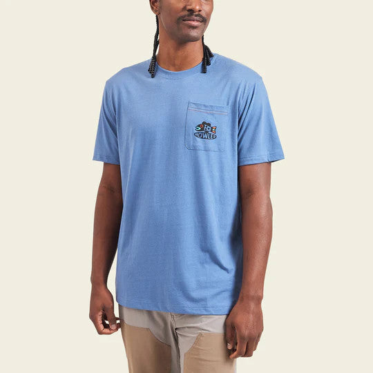 Howler Brothers Travelin' Light Pocket T-Shirt: Bue Mirage