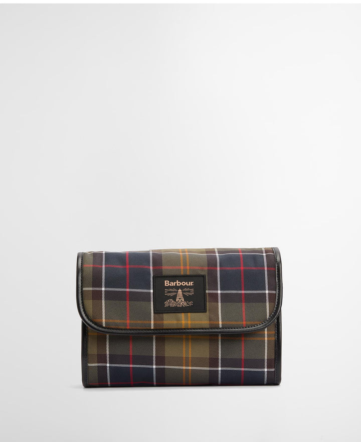Barbour Tartan Hanging Washbag: Classic/Beacon