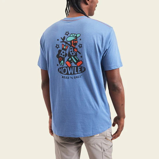 Howler Brothers Travelin' Light Pocket T-Shirt: Bue Mirage