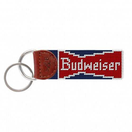 Smathers and Branson Budweiser Vintage Bowtie Key Fob (Classic Navy)