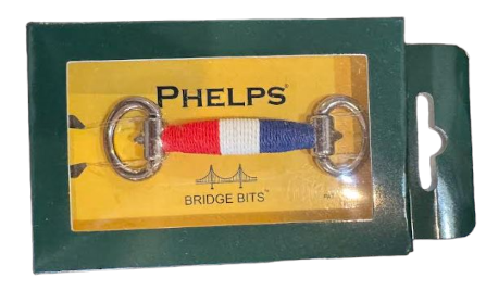 T.B. Phelps Bar Wrapped Bridge Bit: Red/White/Navy