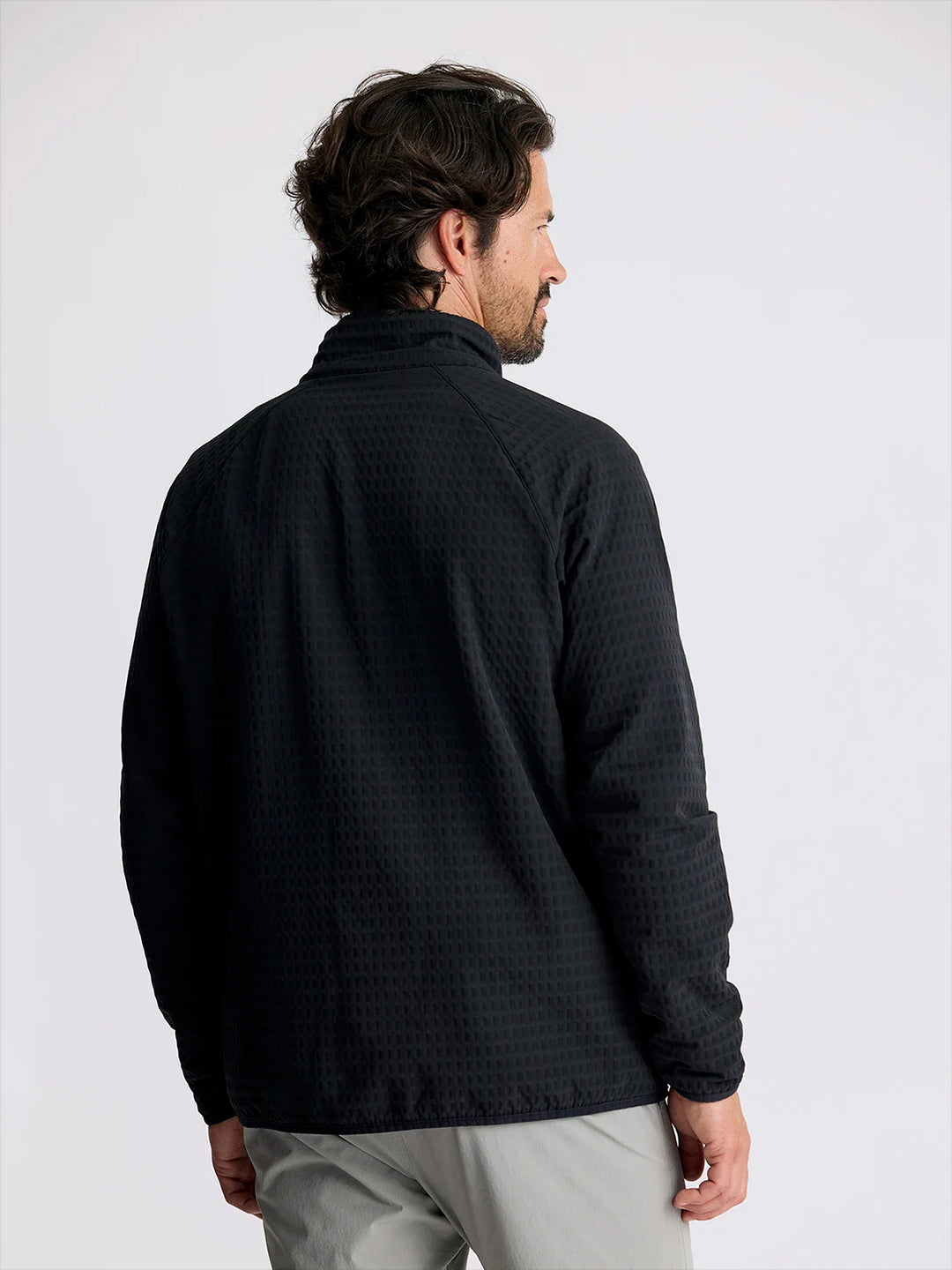 Free Fly Men's Gridback Fleece Jacket: Black