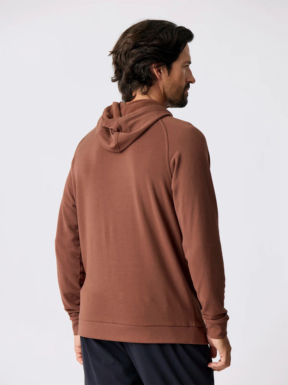 Free Fly Men's Bamboo Lightweight Fleece Hoodie: Chestnut