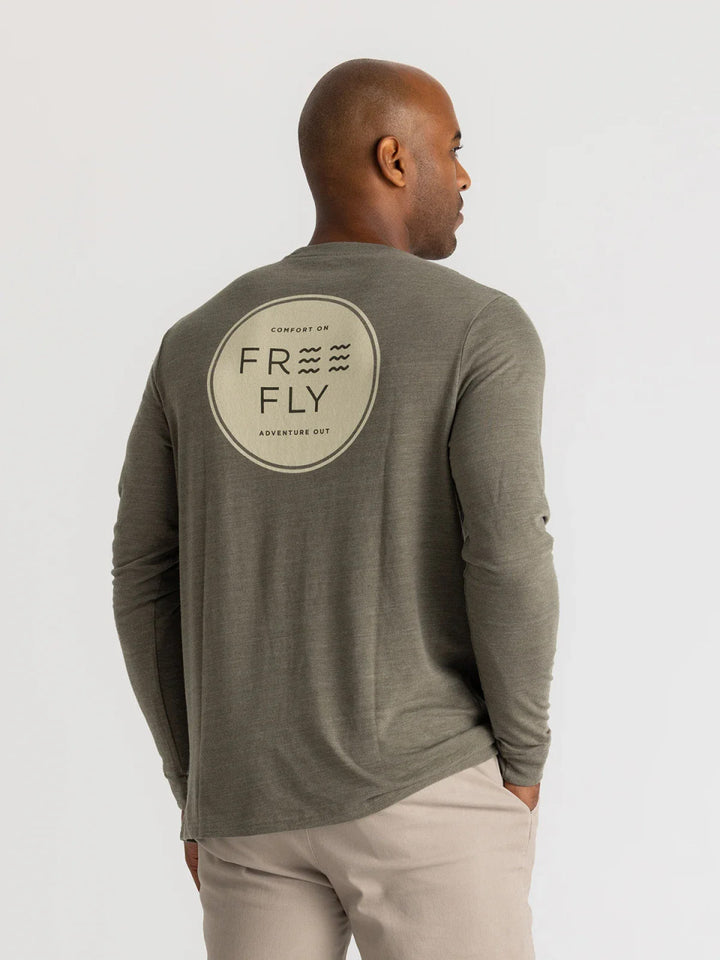 Free Fly Comfort On Long Sleeve T-shirt: Heather Fatigue