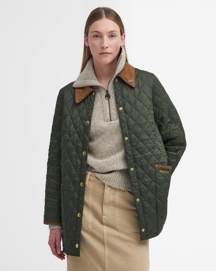 Barbour 30th Anniversary Modern Liddesdale Quilted Jacket: Olive/Classic