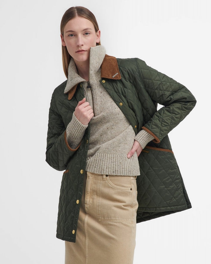 Barbour 30th Anniversary Modern Liddesdale Quilted Jacket: Olive/Classic