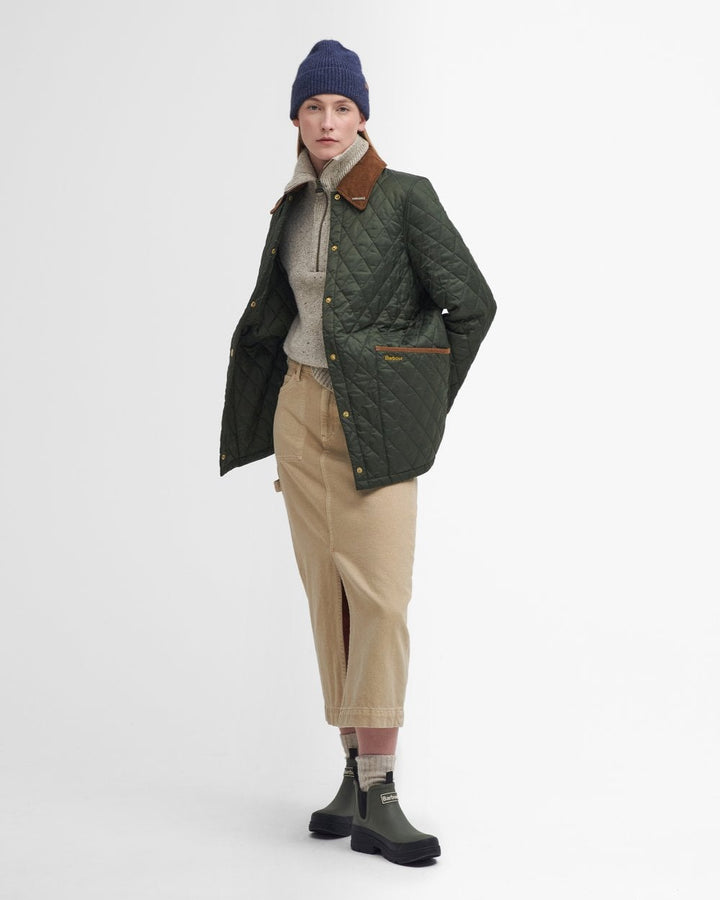 Barbour 30th Anniversary Modern Liddesdale Quilted Jacket: Olive/Classic