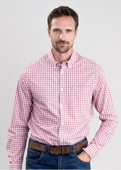 Barbour Kanehill Tailored Shirt: Pink