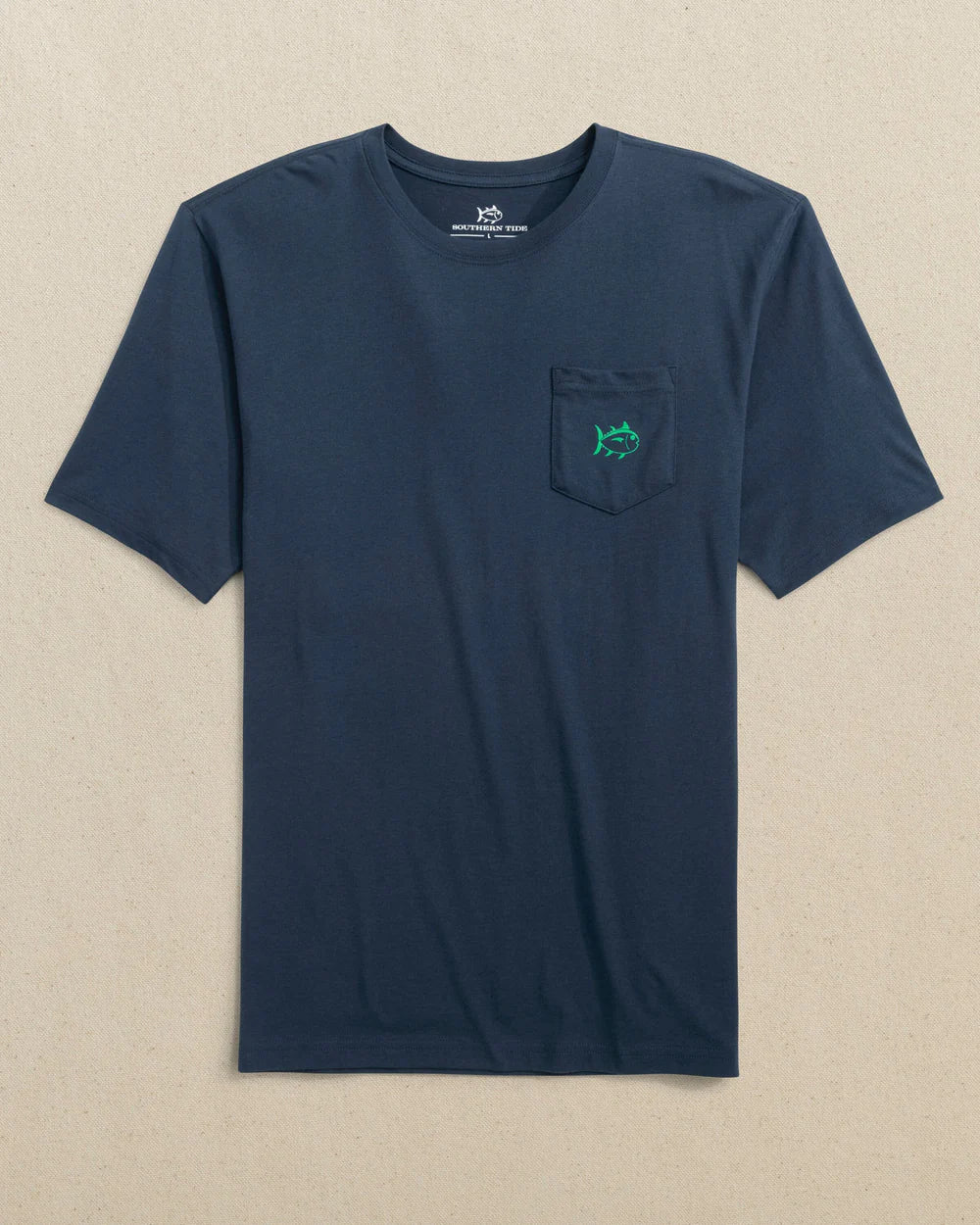 Southern Tide Basket of Beers Short Sleeve T-shirt: Dress Blue