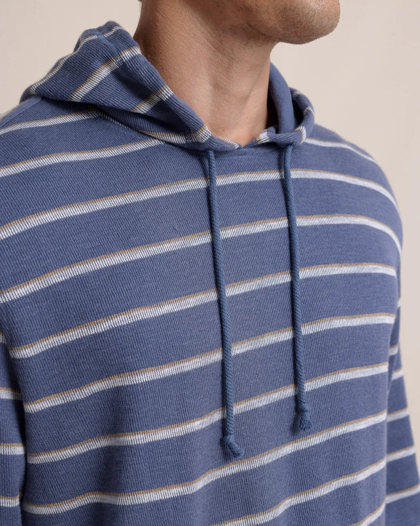 Southern Tide Bay View Stripe Hoodie: Light Indigo