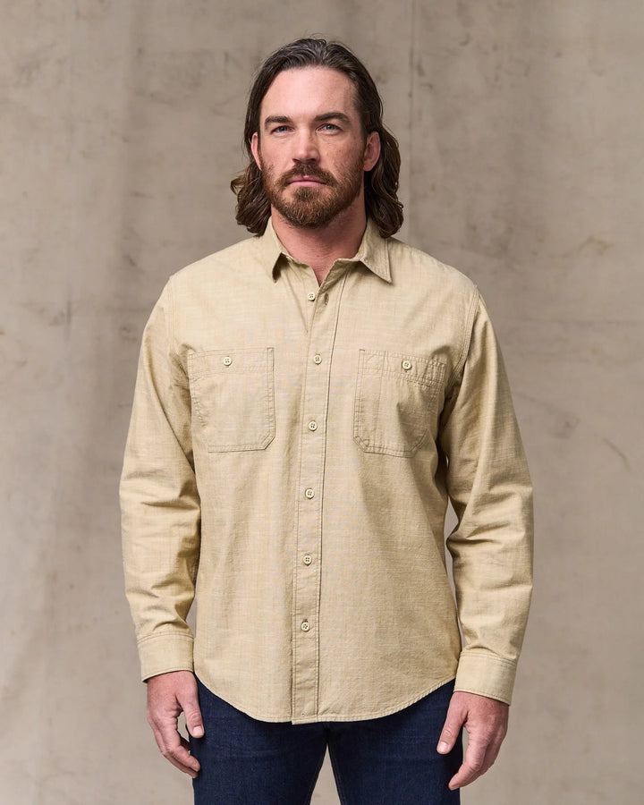 Filson Chambray CPO Shirt: Tan