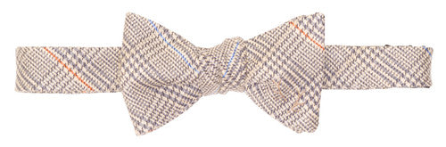 Southern Proper Herringbone Antler Bow Tie: Grey