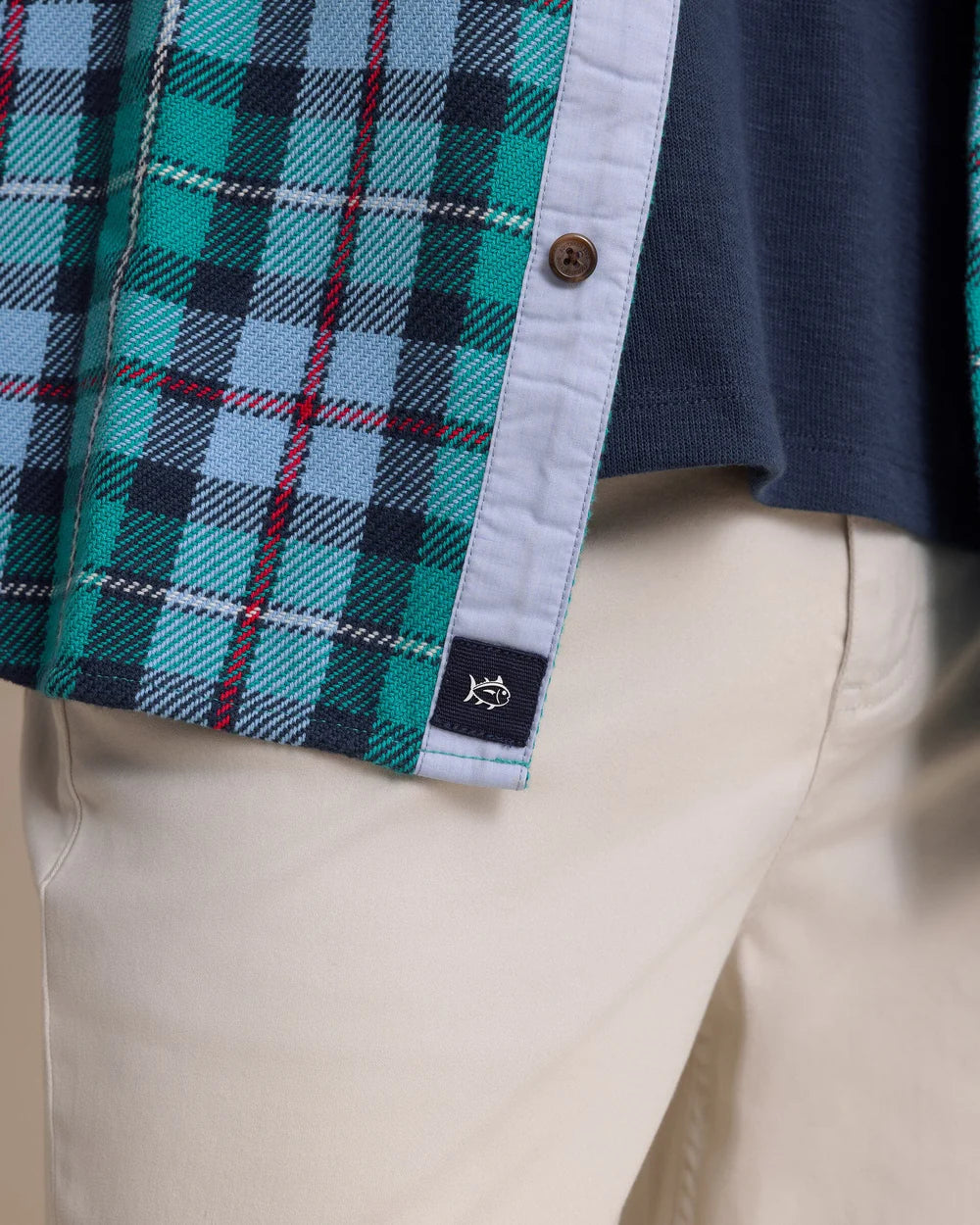 Southern Tide Beach Bluff Plaid Twill Shirt: Spruce Shade