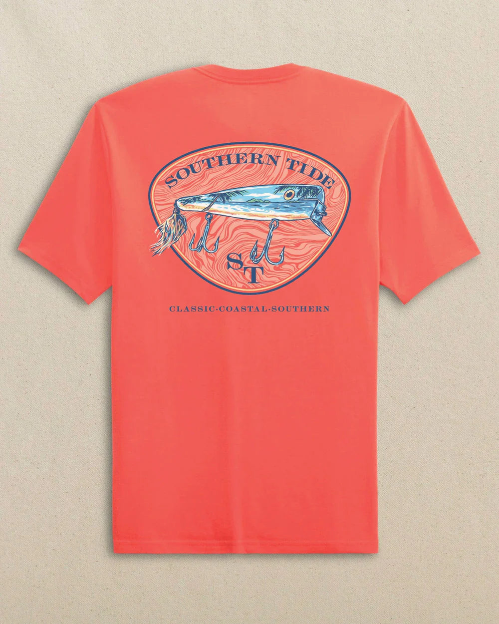 Southern Tide Beach Lure Short Sleeve T-shirt: Orange Blossom